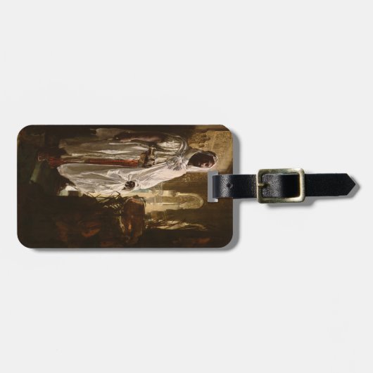 ムーア人のアフリカ絵画美術のポートレート ラゲッジタグ (正面横)