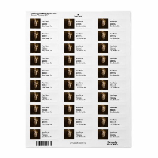 ムーア人のアフリカ絵画美術のポートレート ラベル (フルシート)