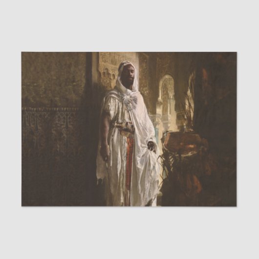 ムーア人のアフリカ絵画美術のポートレート 薄葉紙 (正面)