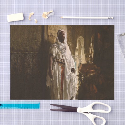 ムーア人のアフリカ絵画美術のポートレート 薄葉紙 (クラフト)