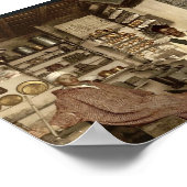 ムーア人のコーヒーハウス,アルジェ,アルジェリアヴィンテージポー ポスター (角)