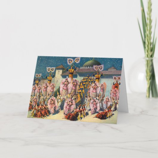 ムーア人の王の前のダンサーのサーカスのポスター カード (正面)