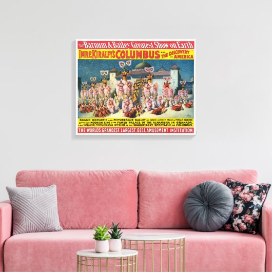 ムーア人の王の前のダンサーのサーカスのポスター キャンバスプリント (インサイチュ (リビング))
