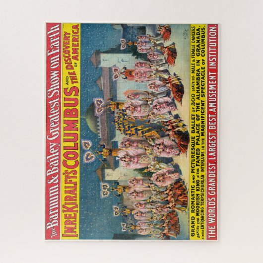 ムーア人の王の前のダンサーのサーカスのポスター ジグソーパズル (縦)