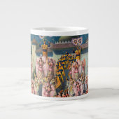 ムーア人の王の前のダンサーのサーカスのポスター ジャンボコーヒーマグカップ (正面)