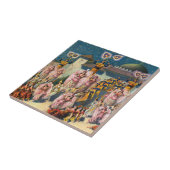 ムーア人の王の前のダンサーのサーカスのポスター タイル (側面)