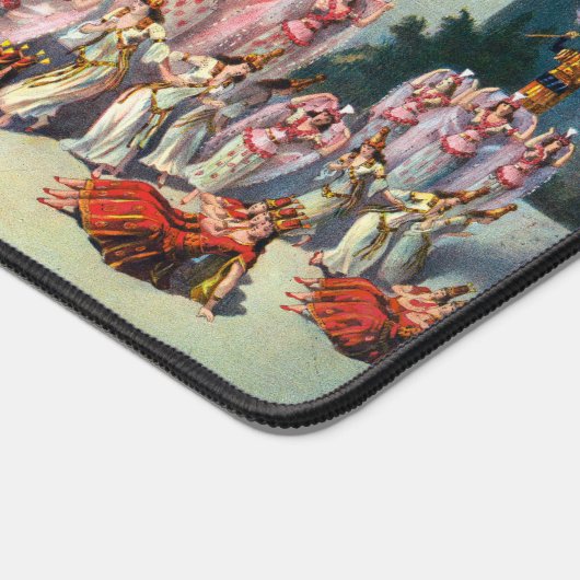 ムーア人の王の前のダンサーのサーカスのポスター デスクマット (コーナー)