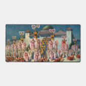 ムーア人の王の前のダンサーのサーカスのポスター デスクマット (正面)