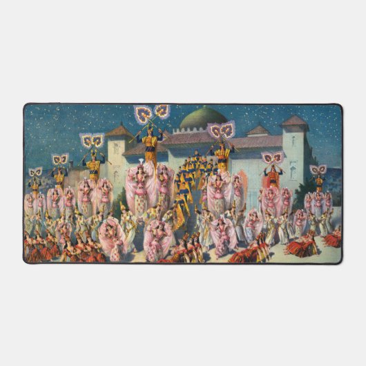 ムーア人の王の前のダンサーのサーカスのポスター デスクマット (正面)