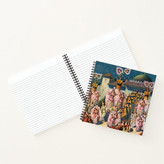 ムーア人の王の前のダンサーのサーカスのポスター ノートブック (内部)