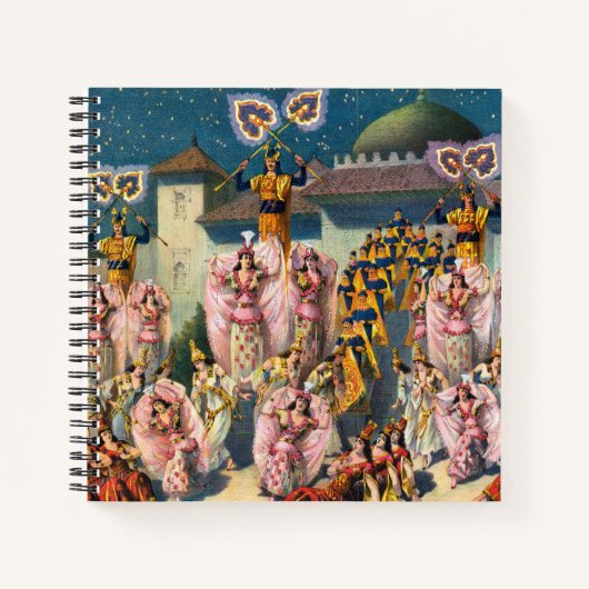 ムーア人の王の前のダンサーのサーカスのポスター ノートブック (正面)
