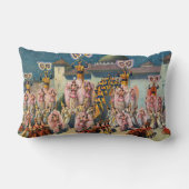 ムーア人の王の前のダンサーのサーカスのポスター ランバークッション (裏面)