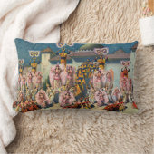 ムーア人の王の前のダンサーのサーカスのポスター ランバークッション (ブランケット)