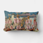 ムーア人の王の前のダンサーのサーカスのポスター ランバークッション (正面)