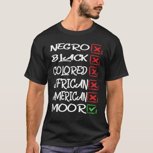 ムーア人アメリカ人モロッコ Tシャツ (正面)