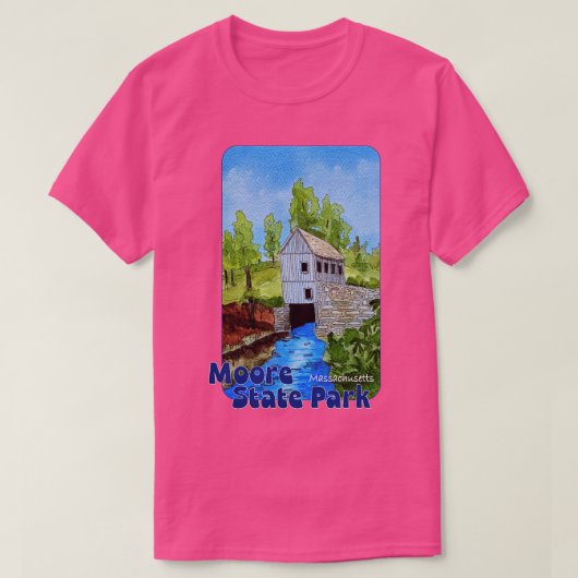 ムーア州パークマサチューセッツ Tシャツ (デザイン正面)