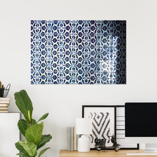 ムーア様式のタイル、宮殿、シントラ、ポルトガル ポスター (ホームオフィス)