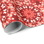 ムーア色の赤い幾何学模様 ラッピングペーパー (ロールコーナー)