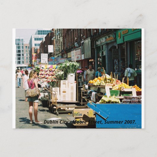 ムーア通りダブリンシティアイルランドホリデーポストカード ポストカード (正面)
