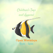 ムーア風のアイドルフィッシュ漫画イラストレーション ウィンドウサイン (シート3)