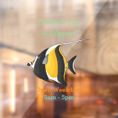 ムーア風のアイドルフィッシュ漫画イラストレーション ウィンドウサイン (シート2)