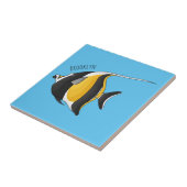 ムーア風のアイドルフィッシュ漫画イラストレーション タイル (側面)