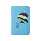 ムーア風のアイドルフィッシュ漫画イラストレーション バスマット (正面縦)