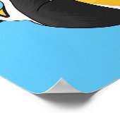 ムーア風のアイドルフィッシュ漫画イラストレーション ポスター (角)