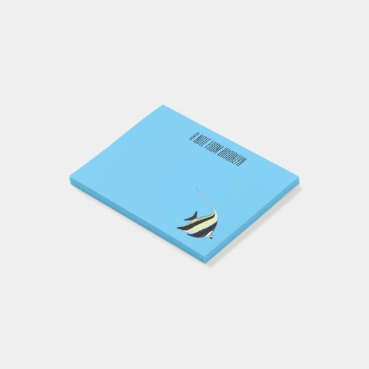 ムーア風のアイドルフィッシュ漫画イラストレーション ポストイット (アングル)