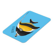 ムーア風のアイドルフィッシュ漫画イラストレーション マグネット (左側)