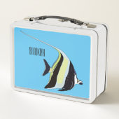 ムーア風のアイドルフィッシュ漫画イラストレーション メタルランチボックス (裏面)