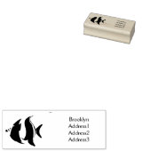 ムーア風のアイドルフィッシュ漫画イラストレーション ラバースタンプ (押印)