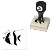 ムーア風のアイドルフィッシュ漫画イラストレーション ラバースタンプ (押印)
