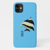 ムーア風のアイドルフィッシュ漫画イラストレーション Case-Mate iPhoneケース (裏面)