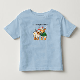 ムーイのキスマ漫画の牛のクリスマスシャツ トドラーTシャツ