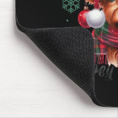 ムーイのクリスマスハイランド牛のクリスマスライトカウズ マウスパッド (コーナー)