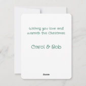 ムーイーキスマスカートーカウクリスマスホリデーカード シーズンカード (裏面)