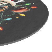 ムーイークリスマスおもしろいクリスマス牛の牛の愛好家 カッティングボード (角)