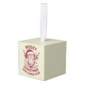 ムーイークリスマスウエスタンカウラバークラブクリスマスシーズン キューブオーナメント (正面アングル)