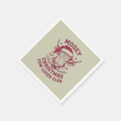 ムーイークリスマスウエスタンカウラバークラブクリスマスシーズン スタンダードカクテルナプキン (角)