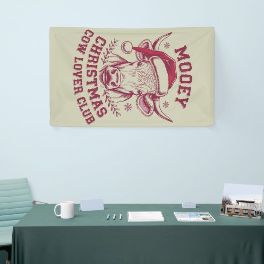 ムーイークリスマスウエスタンカウラバークラブクリスマスシーズン 横断幕 (トレードショー)