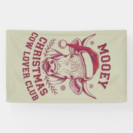 ムーイークリスマスウエスタンカウラバークラブクリスマスシーズン 横断幕 (横)