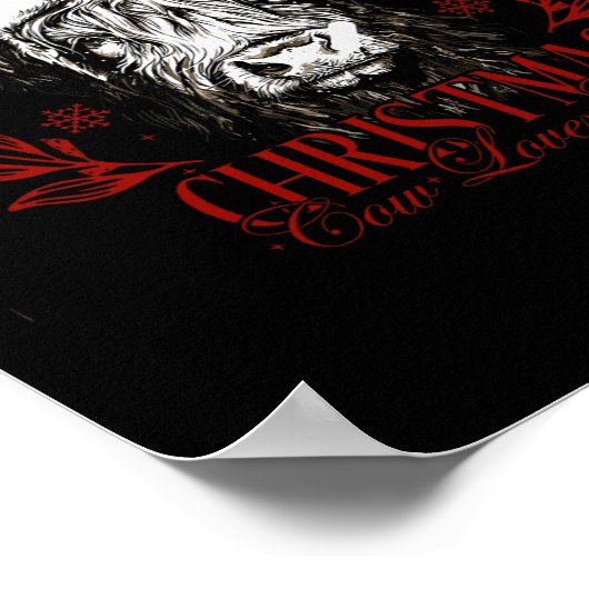 ムーイークリスマスカウラバークラブウェスタンサンタカウウW ポスター (角)