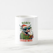 ムーイークリスマスハイランドカウライトサンタハットT市 コーヒーマグカップ (中央)