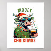 ムーイークリスマスハイランドカウライトサンタハットT市 ポスター (正面)