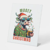 ムーイークリスマスハイランドカウライトサンタハットT市 台座サイン (正面)