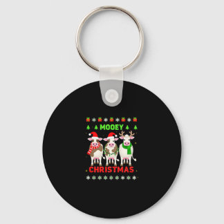 ムーイー クリスマス 牛 クリスマス おかしなセーター パジャマ キーホルダー