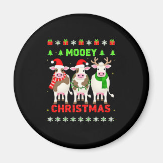 ムーイー クリスマス 牛 クリスマス アグリーセーター パジャマ マグネット