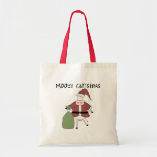 ムーイ・カウクリスマスTシャツとギフト トートバッグ
