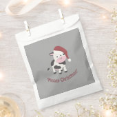 ムーイ・クリスマス!サンタ牛 フェイバーバッグ (クリップ留めされた状態)